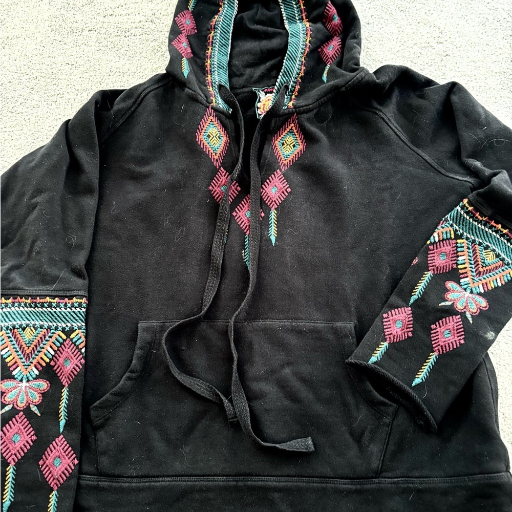 Johnny was stunning black embroidered hoodie excellent worn once - Picture 5 of 9